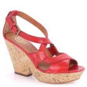 ASH Cork Wedge Leather Platform Sandals EUC/sz 9
